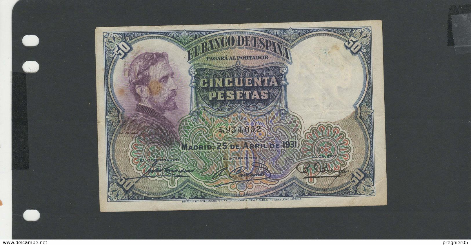 ESPAGNE - Billet 50 Pesetas 1931 TTB/VF Pick-082 § 052 - 50 Pesetas