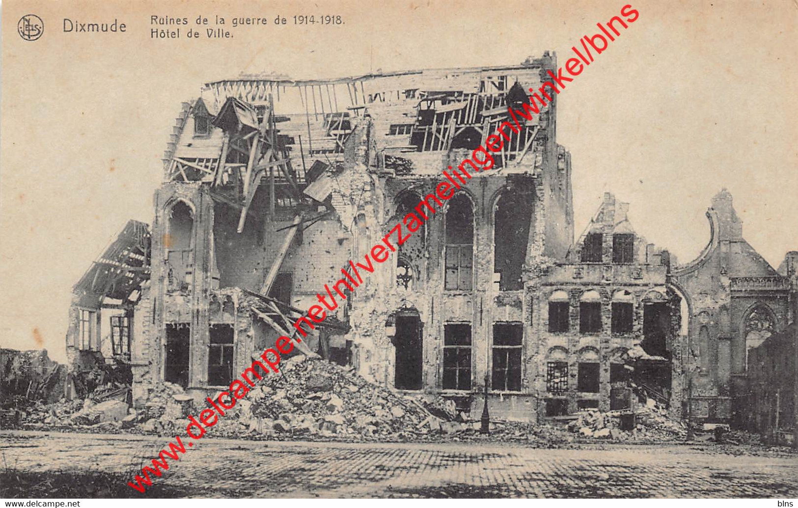 Dixmude - Ruins Of The War 1914-1918 - Hôtel De Ville Stadhuis Town Hall - Ruines De La Guerre - Diksmuide - Diksmuide