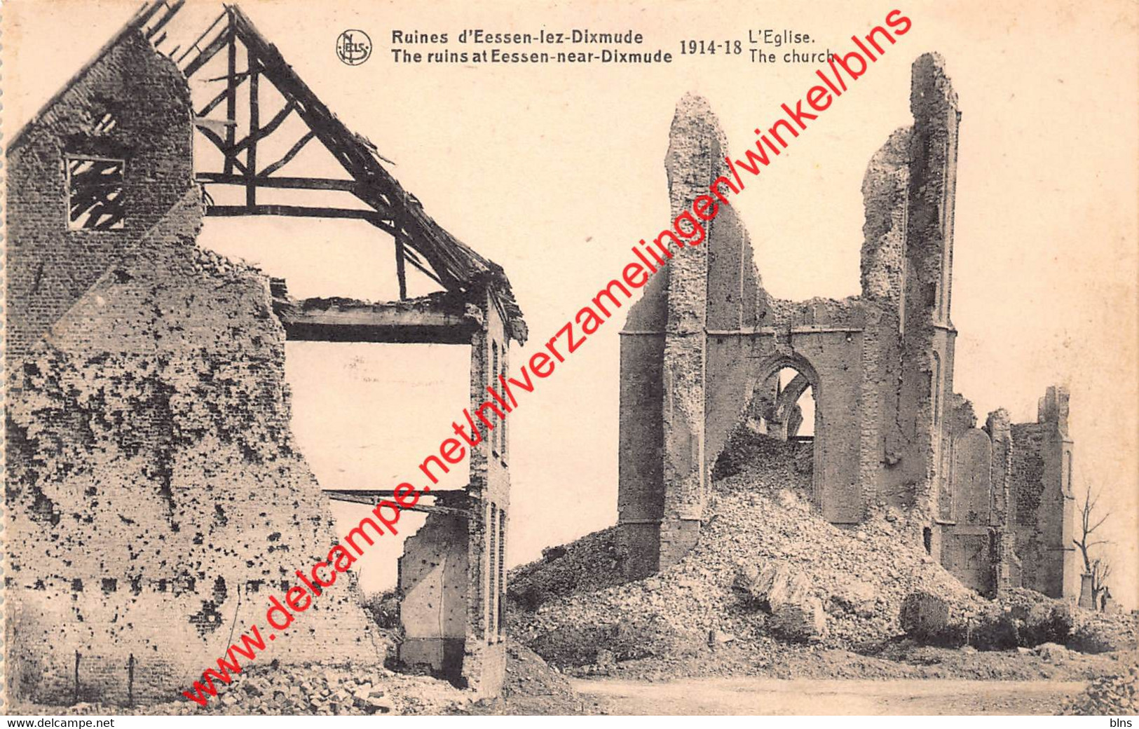 The Ruins At Eessen-near-Dixmude -  The Church - 1914-1918 - Diksmuide - Diksmuide