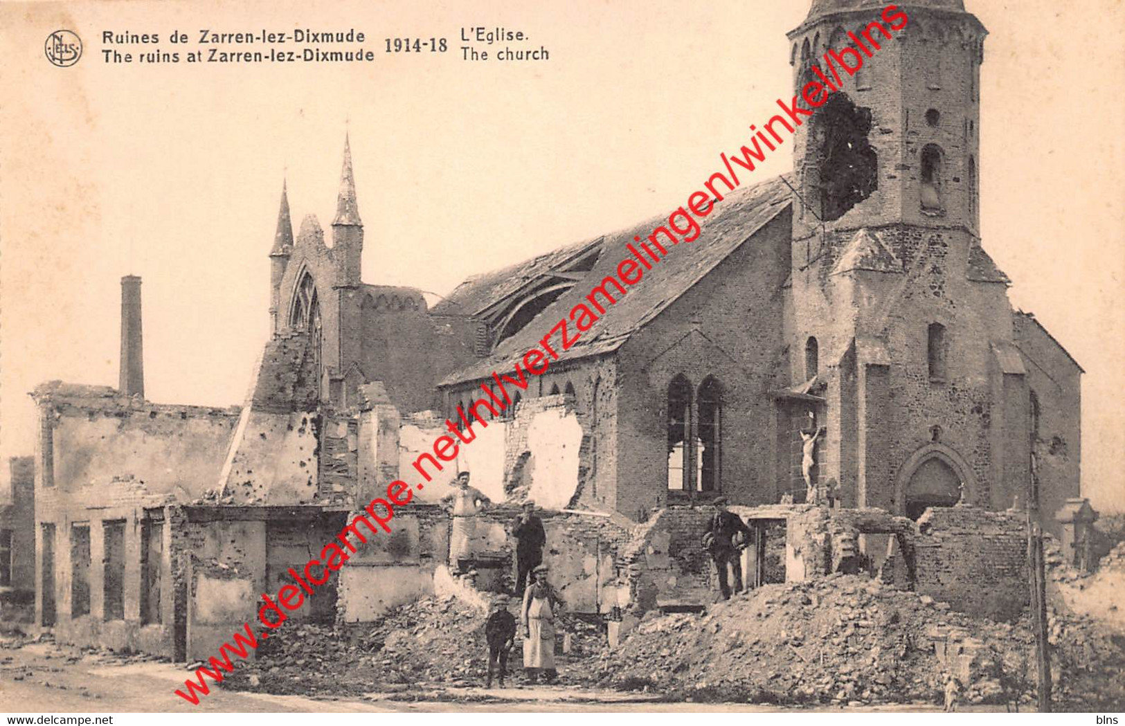 The Ruins At Zarren-near-Dixmude -  The Church - 1914-1918 - Kortemark - Kortemark