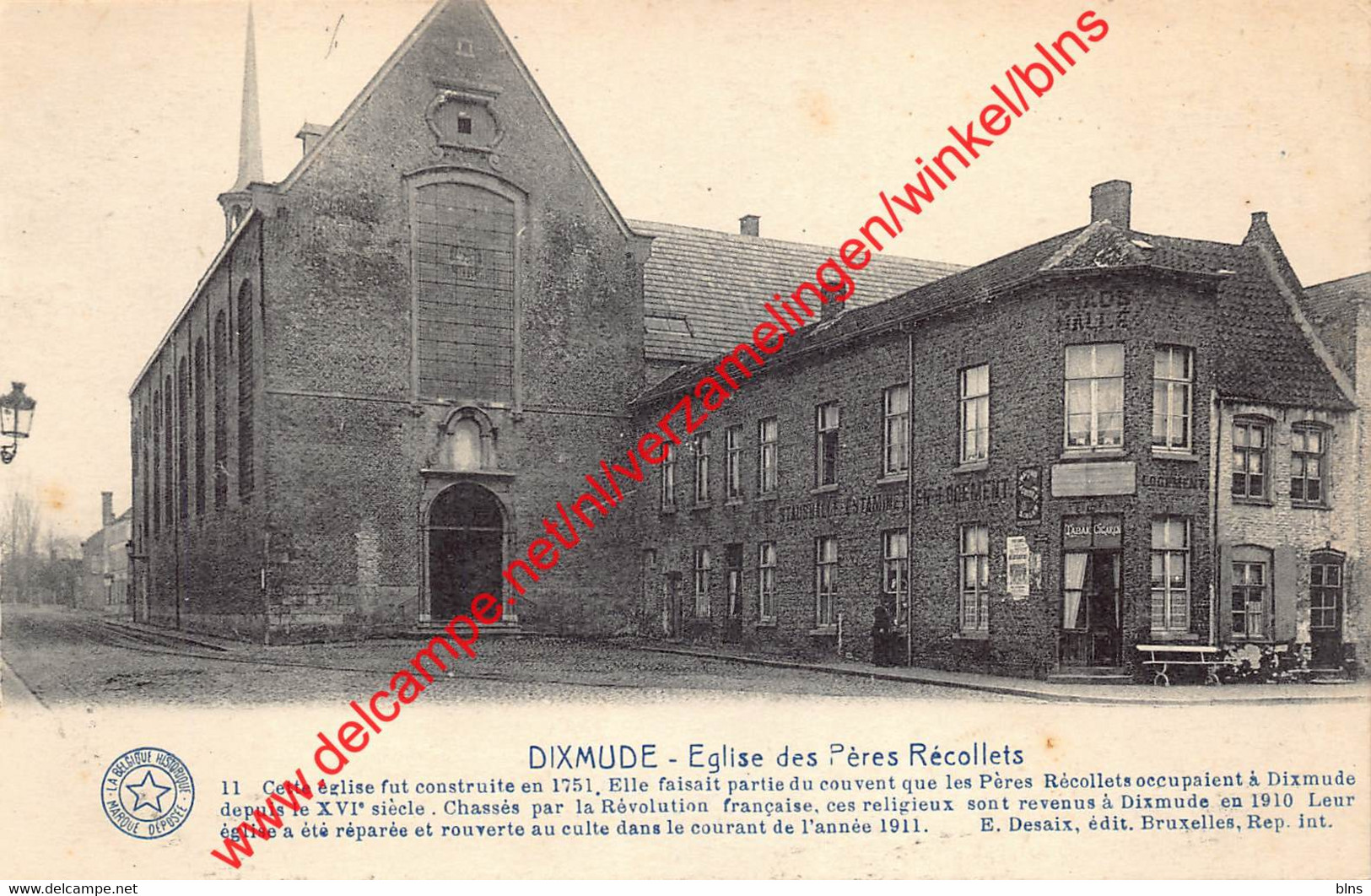 Dixmude - Eglise Des Pères Récollets - Stadshalle Estaminet En Logement - Diksmuide - Diksmuide