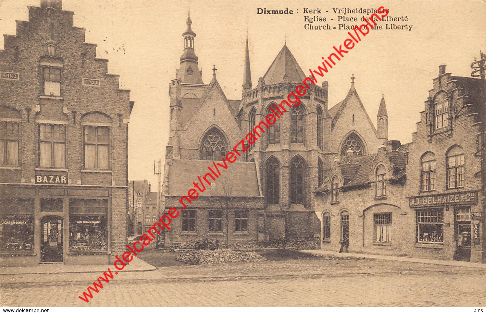 Dixmude - Kerk Vrijheidsplaats - AD Delhaize - Diksmuide - Diksmuide