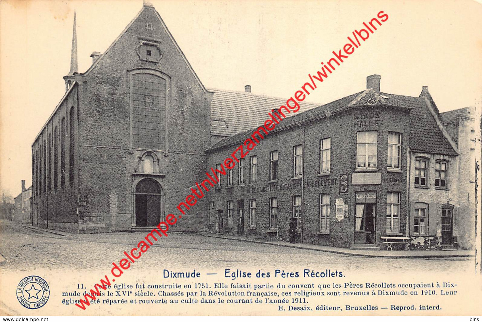 Dixmude - Eglise Des Pères Récollets - Stadshalle Estaminet En Logement - Diksmuide - Diksmuide