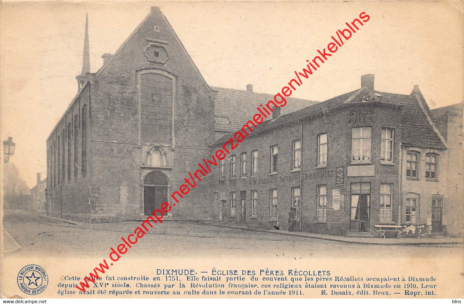 Dixmude - Eglise Des Pères Récollets - Stadshalle Estaminet En Logement - Diksmuide - Diksmuide