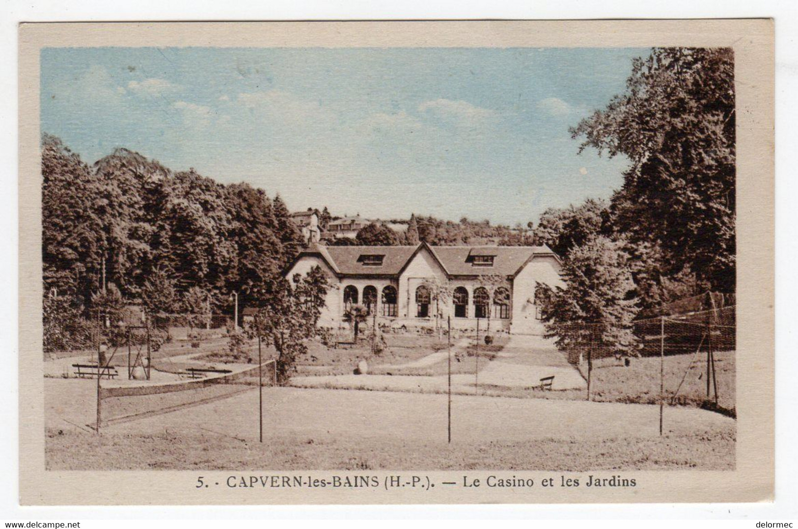 CPSM Capvern Près De Tournay 65 Hautes Pyrénées Le Casino Et Les Jardins Terrain Tennis éditeur Mlle Monlezun - Tournay
