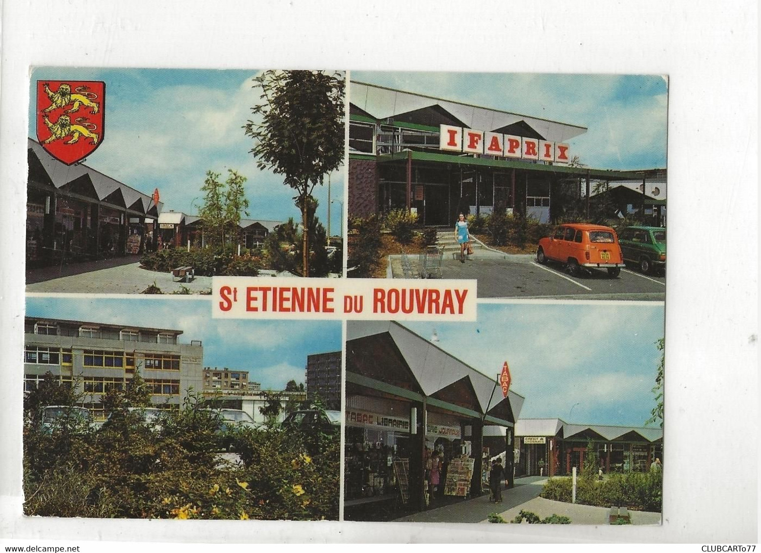 Saint-Étienne-du-Rouvray (76) : 4 Vues Du Nouveau Quartier Dont Le Centre Commercial Thiang Et GP Magasin Presse 1987 GF - Saint Etienne Du Rouvray