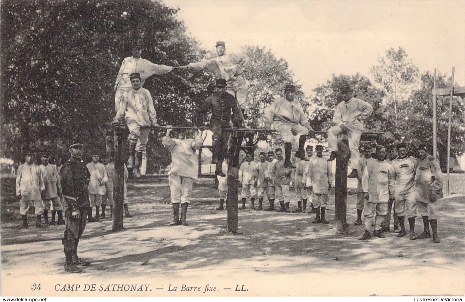 MILITARIA - CAMP De SATHONAY - La Barre Fixe - LL - Carte Postale Ancienne - Regimientos