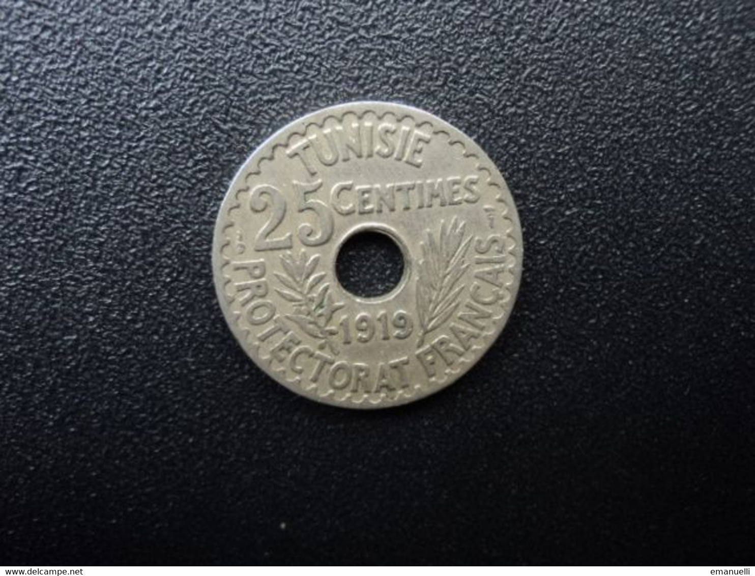 PROTECTORAT DE TUNISIE * : 25 CENTIMES  1919 / 1337    G.130 ** / KM 244    TTB - Tunisie