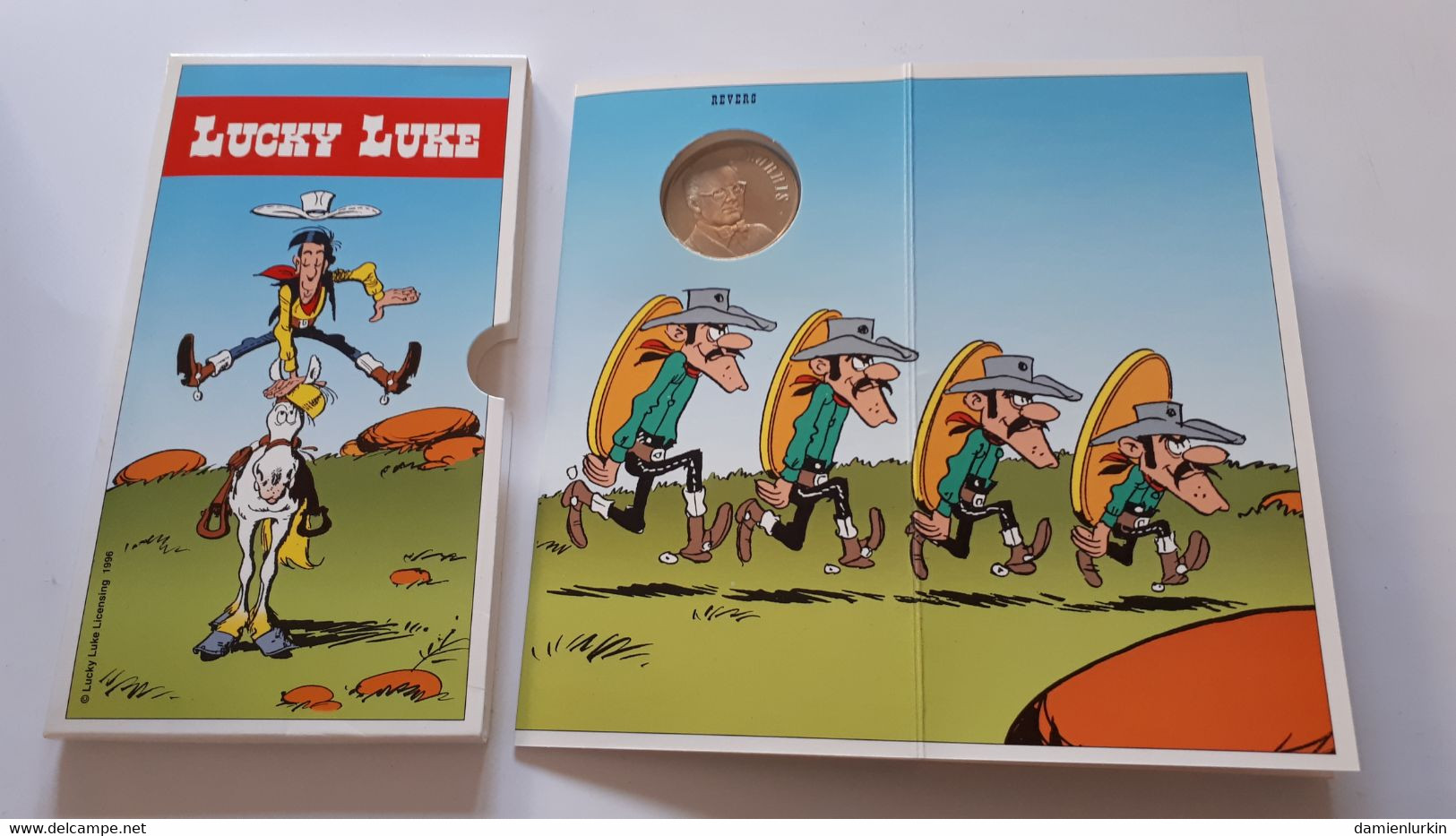 BELGIQUE MONNAIE ROYALE MEDAILLE SOUS BLISTER LUCKY LUKE EN POCHETTE - Profesionales / De Sociedad