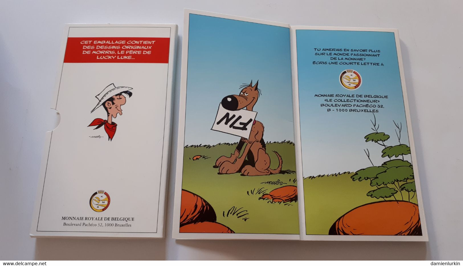 BELGIQUE MONNAIE ROYALE MEDAILLE SOUS BLISTER LUCKY LUKE EN POCHETTE - Profesionales / De Sociedad