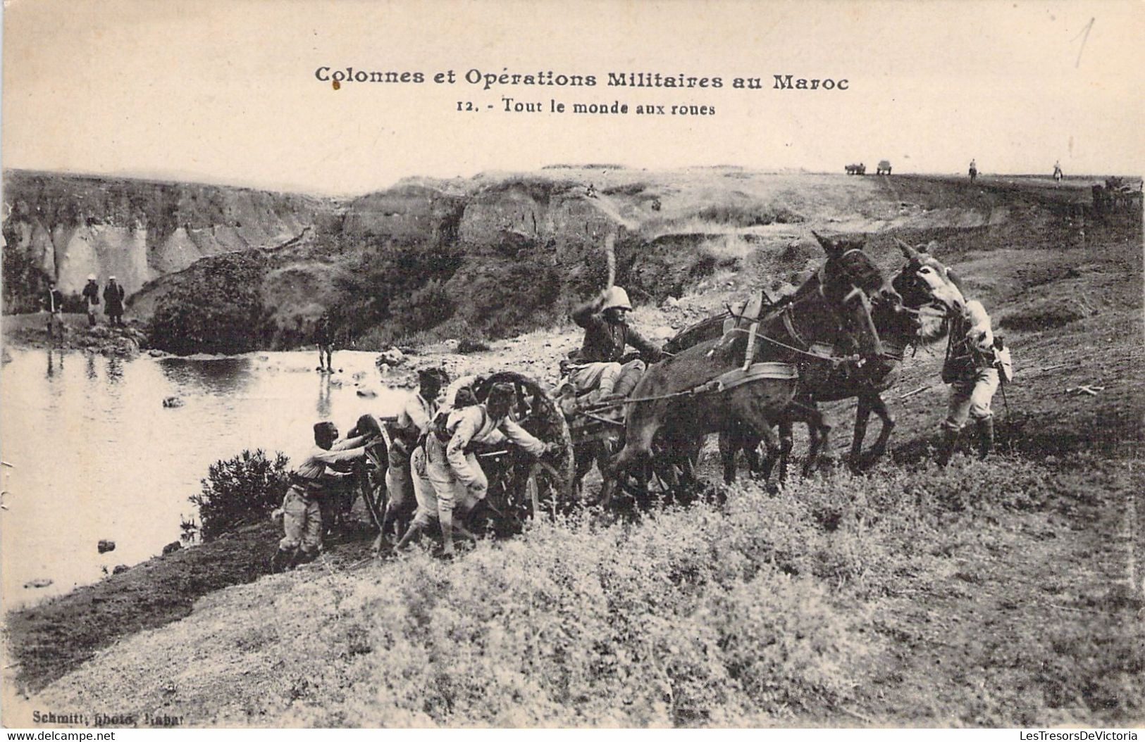 MILITARIA - Colonnes Et Operations Militaires Au Maroc - Tout Le Monde Aux Roues - Carte Postale Ancienne - Manoeuvres