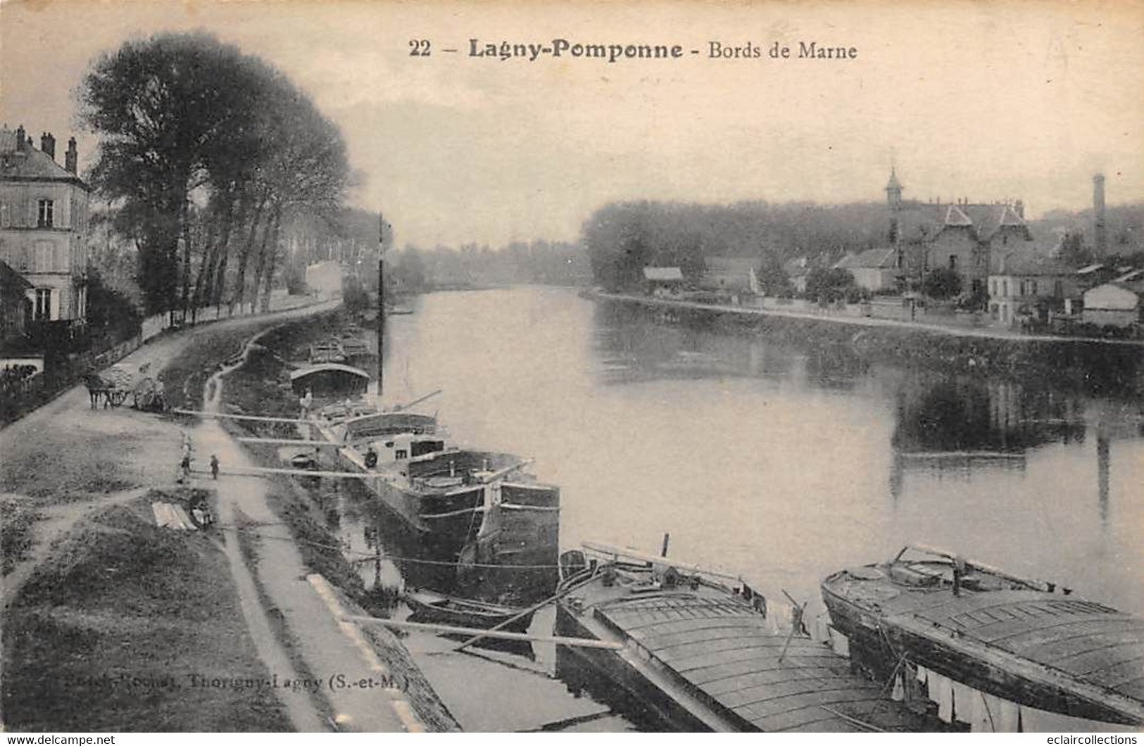 Lagny Sur Marne - Pomponne          77       Bords De  Marne. Péniches            (voir Scan) - Lagny Sur Marne