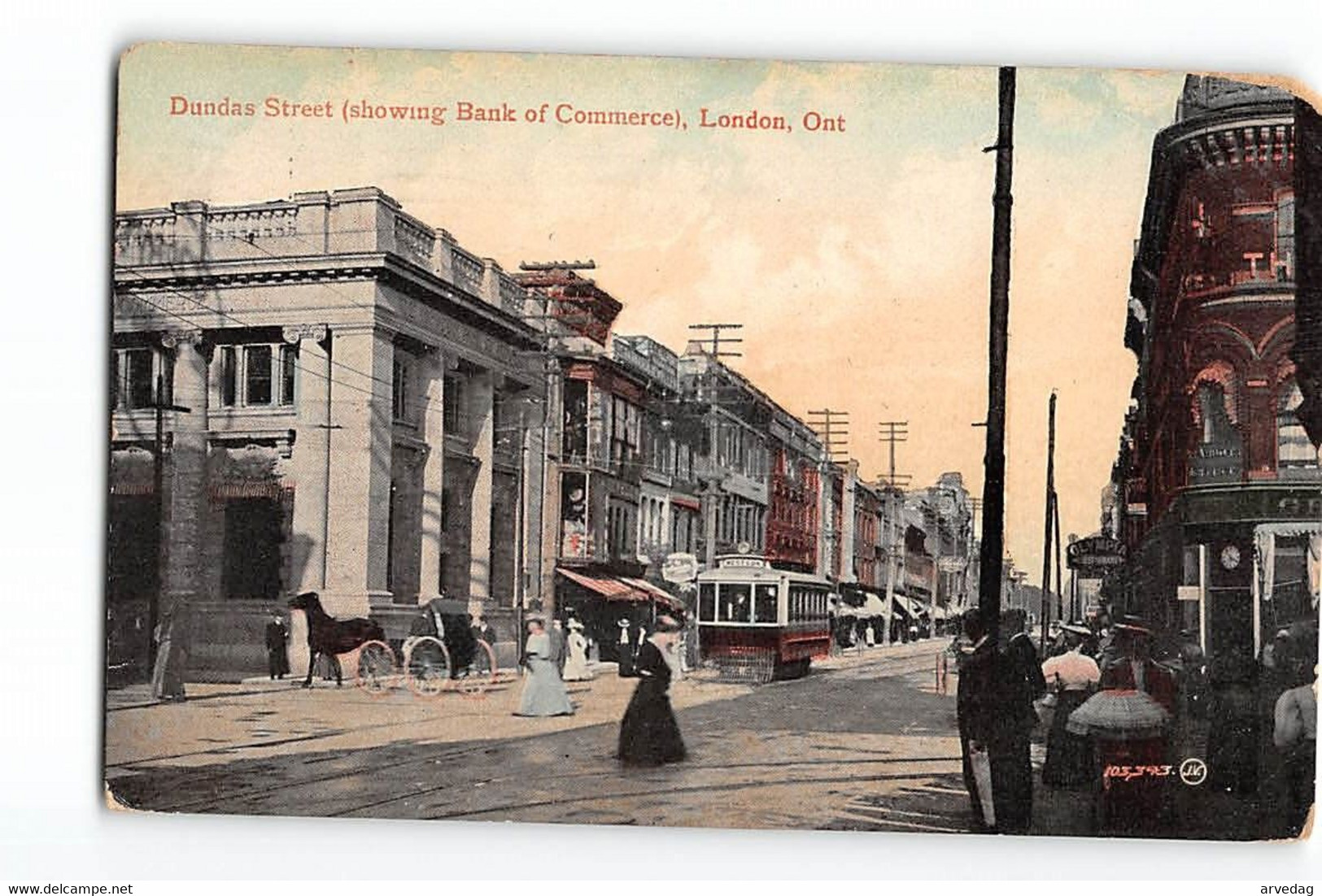 AGB525 DUNDAS STREET SHOWING BANK OF COMMERCE LONDON ONT - Londen