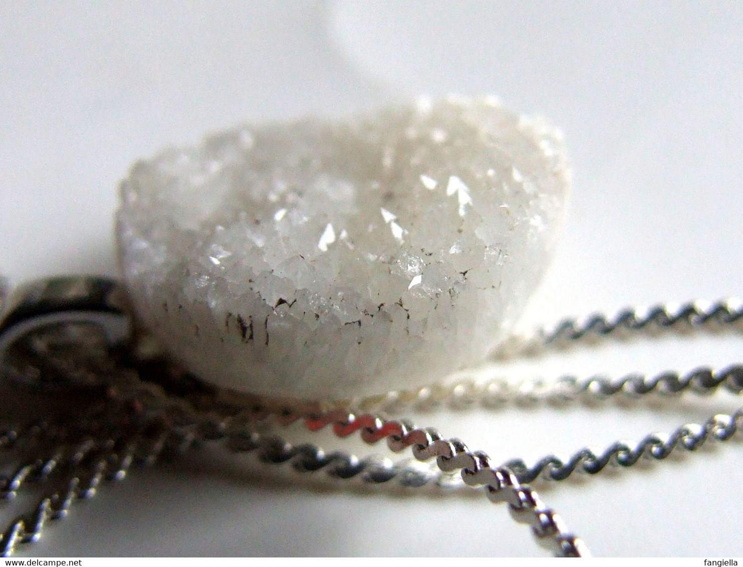 Pendentif Quartz Naturel, Quartz Français, Quartz D'Ardèche, Travail Artisanal, Cadeau Original Femme Ou Homme, Pièce Un - Necklaces/Chains