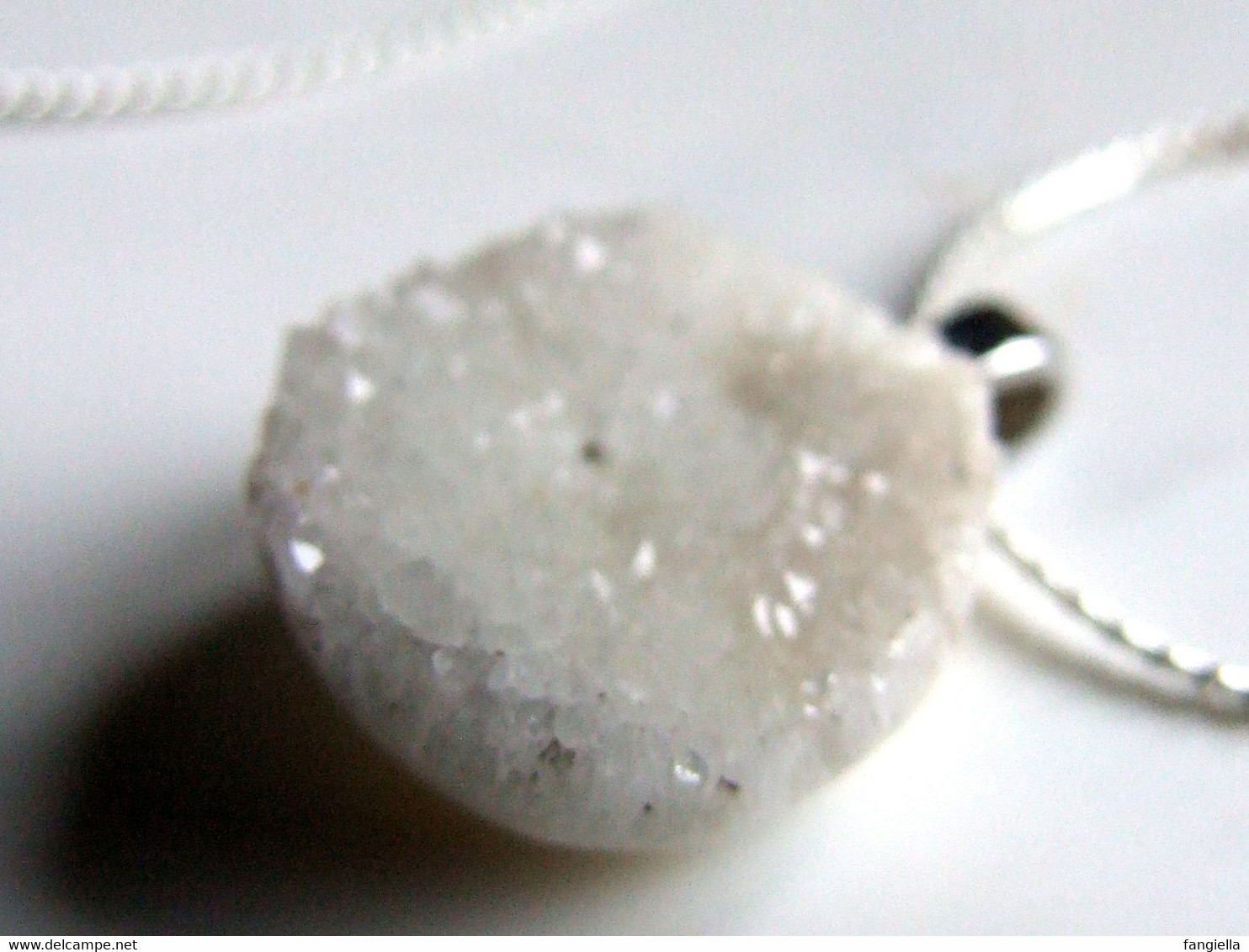 Pendentif Quartz Naturel, Quartz Français, Quartz D'Ardèche, Travail Artisanal, Cadeau Original Femme Ou Homme, Pièce Un - Halsketten