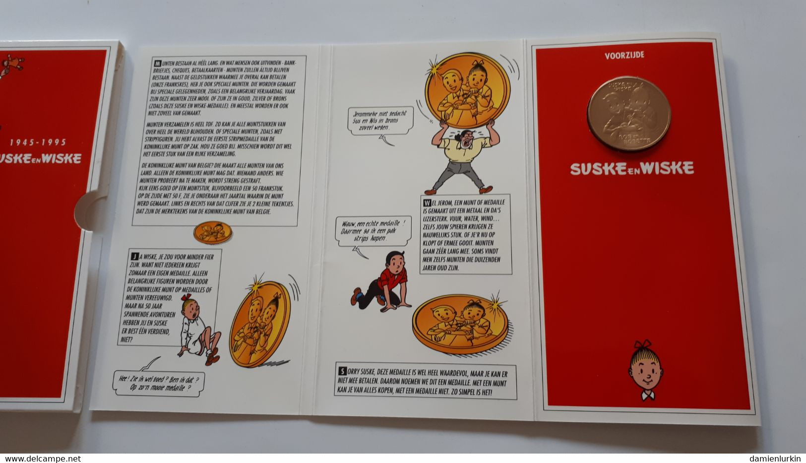 BELGIE KONINKLIJKE MUNT VAN BELGIE MEDAILLE SUSKE EN WISKE IN BLISTER - Profesionales / De Sociedad