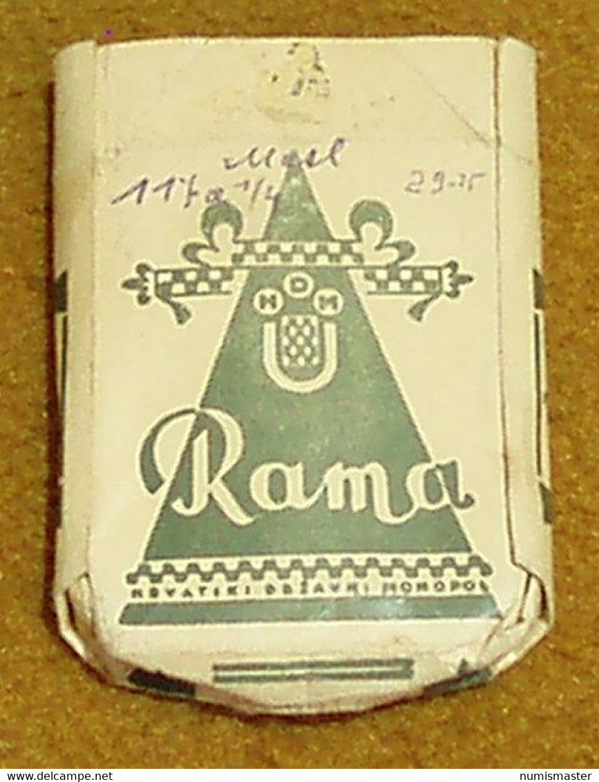 WW II , CROATIA N. D. H. CIGARETES RAMA BOX - Empty Cigarettes Boxes