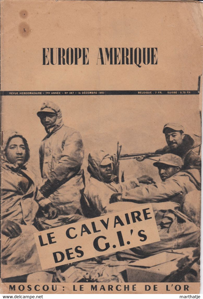 Europe Amérique - Revue Hebdomadaire N° 287 - 14 Décembre 1950 - Französisch