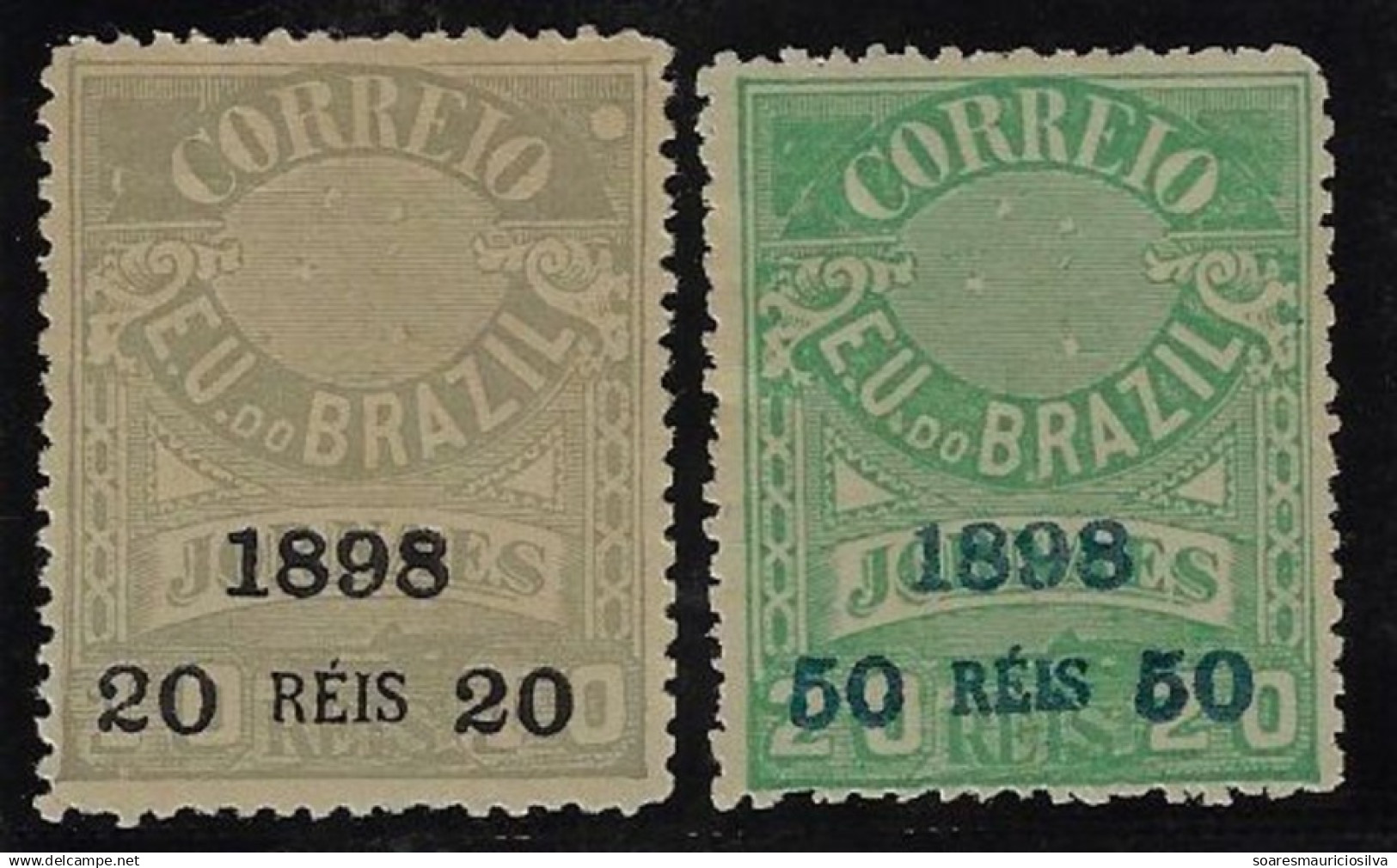 Brazil Year RHM-126/127 Stamps For Newspaper Overprinted 20 & 50 Réis Unused (catalog US$37) - Ungebraucht