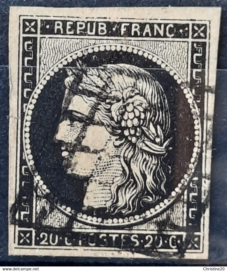 France 1849 N°3 Ob TB Cote 70€ - 1849-1850 Ceres