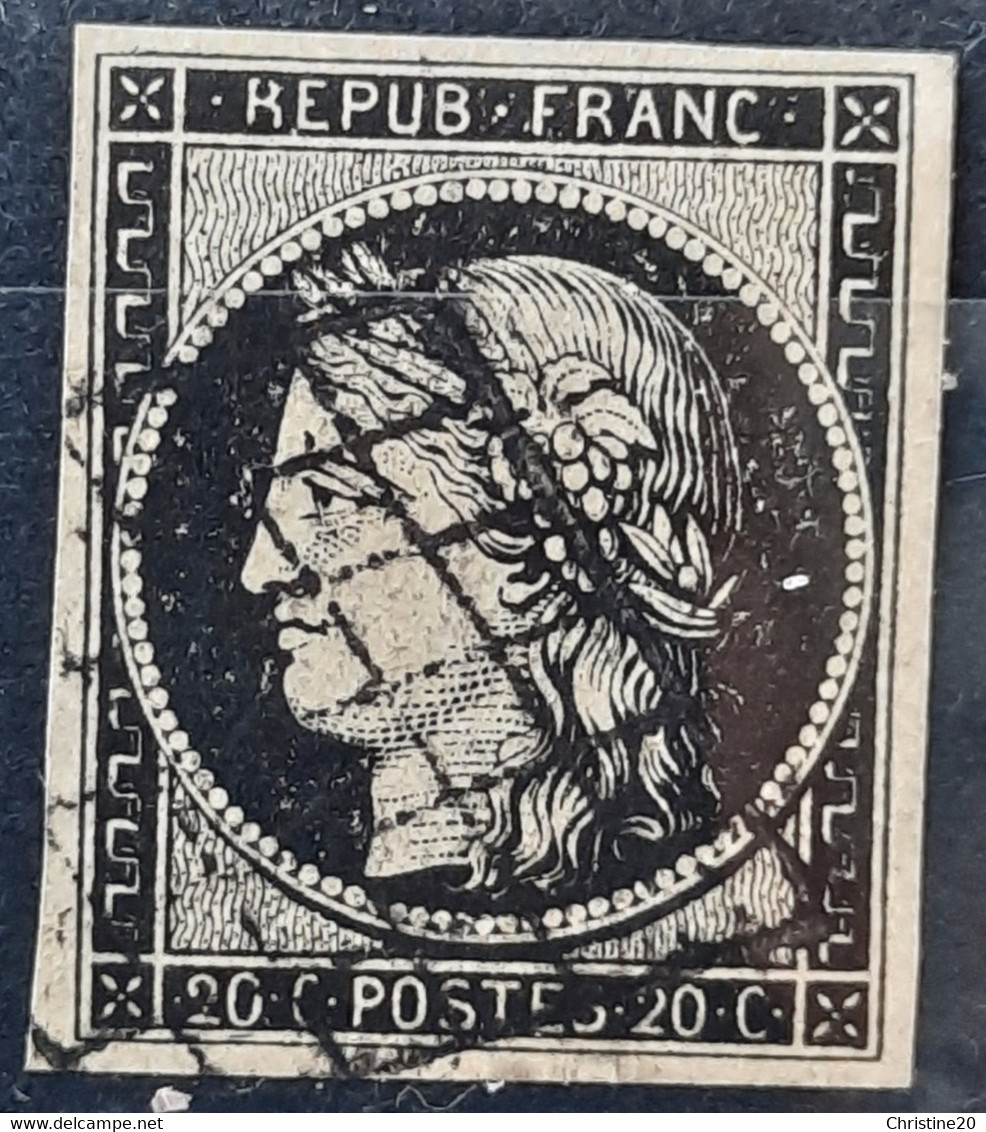 France 1849 N°3 Ob TB Cote 70€ - 1849-1850 Ceres