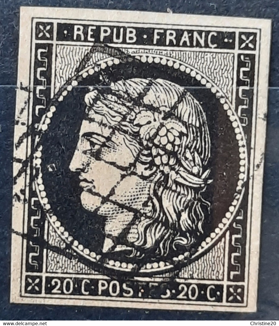 France 1849 N°3 Ob TB Cote 70€ - 1849-1850 Ceres