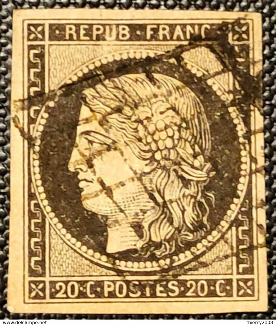 Cérès  N° 3  Avec Oblitération Grille De 1849  TB - 1849-1850 Ceres