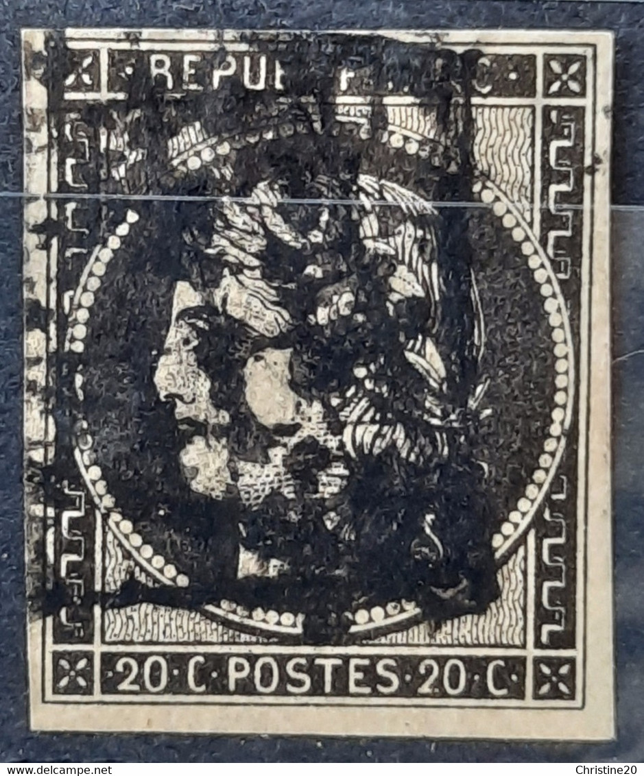 France 1849 N°3  Ob Lourde TB Cote 70€ - 1849-1850 Ceres