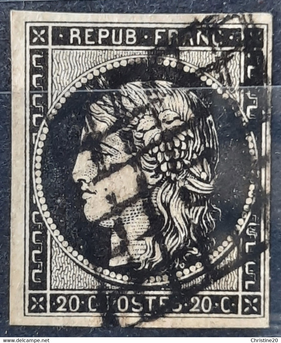 France 1849 N°3 Ob TB Cote 70€ - 1849-1850 Ceres