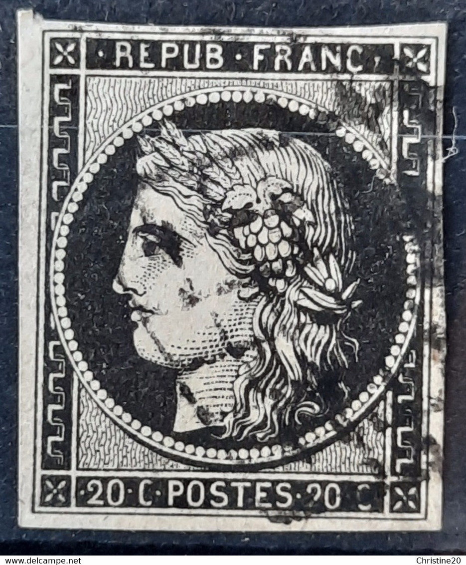 France 1849 N°3 Ob TB Cote 70€ - 1849-1850 Ceres