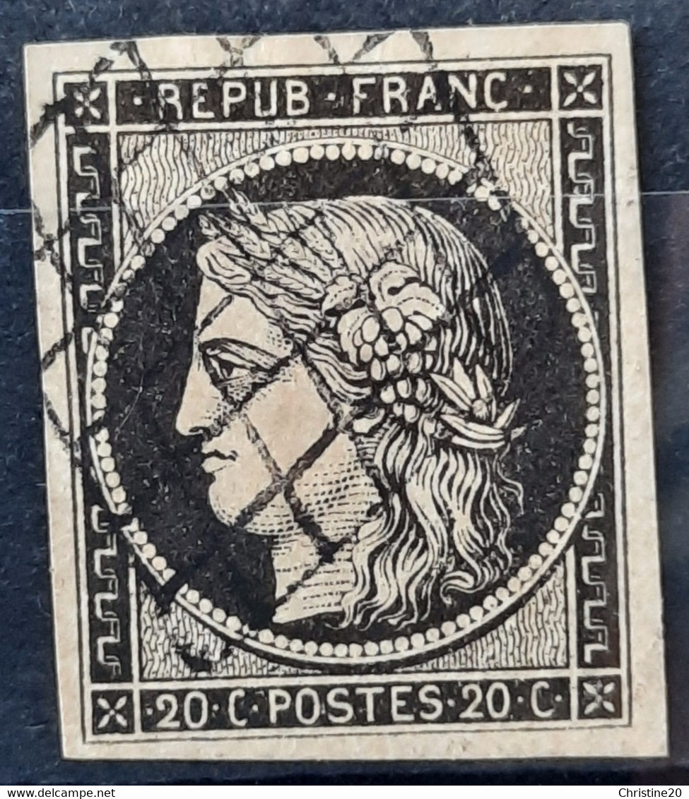 France 1849 N°3 Ob TTB Cote 70€ - 1849-1850 Ceres