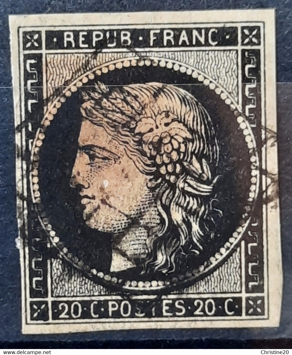 France 1849 N°3 Ob TB Cote 70€ - 1849-1850 Ceres