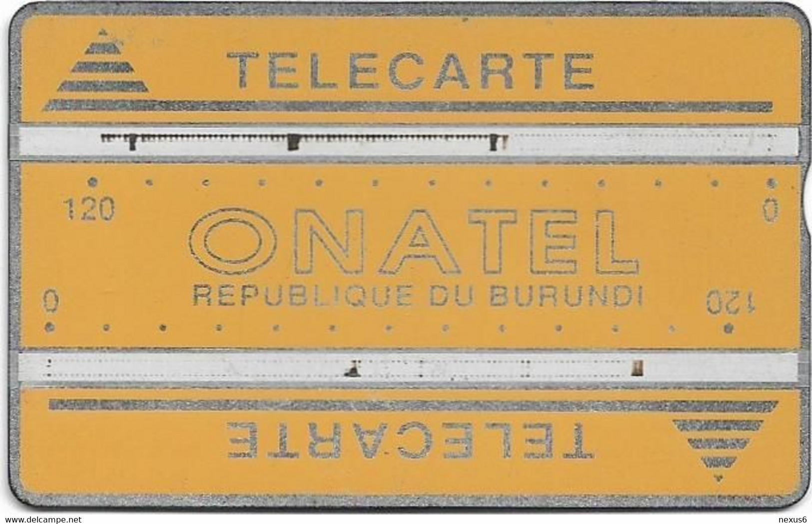 Burundi - Onatel - L&G - Yellow Logo - 001B - 01.1990, 240U, 14.000ex, Used - Burundi