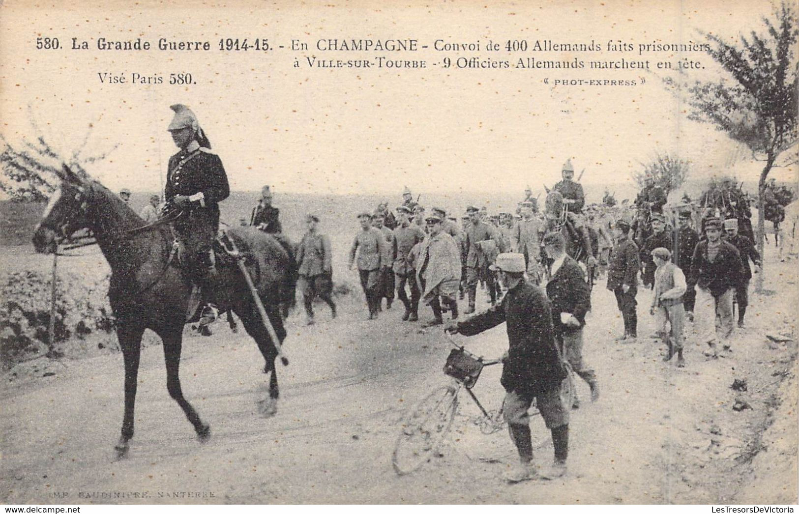 FRANCE - 51 - Ville-Sur-Tourbe -  La Grande Guerre 14-18 - Convoi De 400 Allemands... - Carte Postale Ancienne - Ville-sur-Tourbe