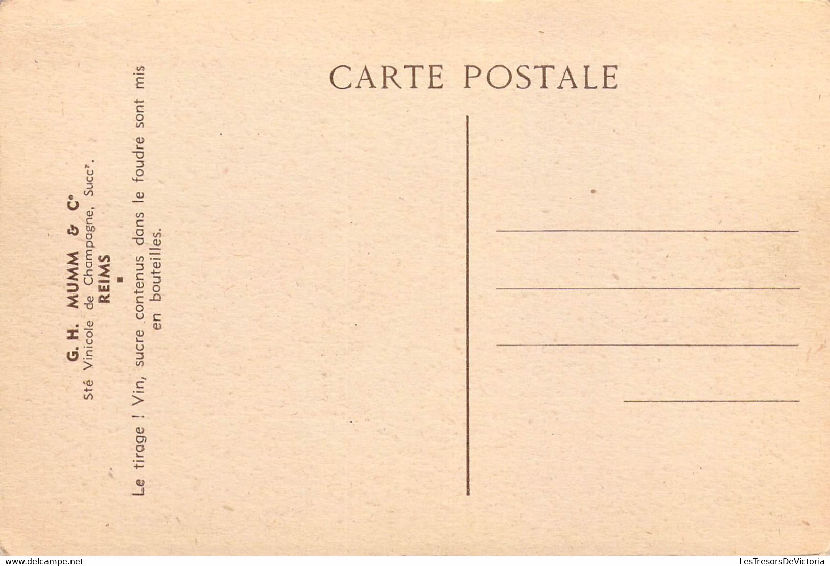 FRANCE - 51 - Reims - Sté Vinicole De Champagne - Editeur : G.H. Mumm & C - Carte Postale Ancienne - Reims