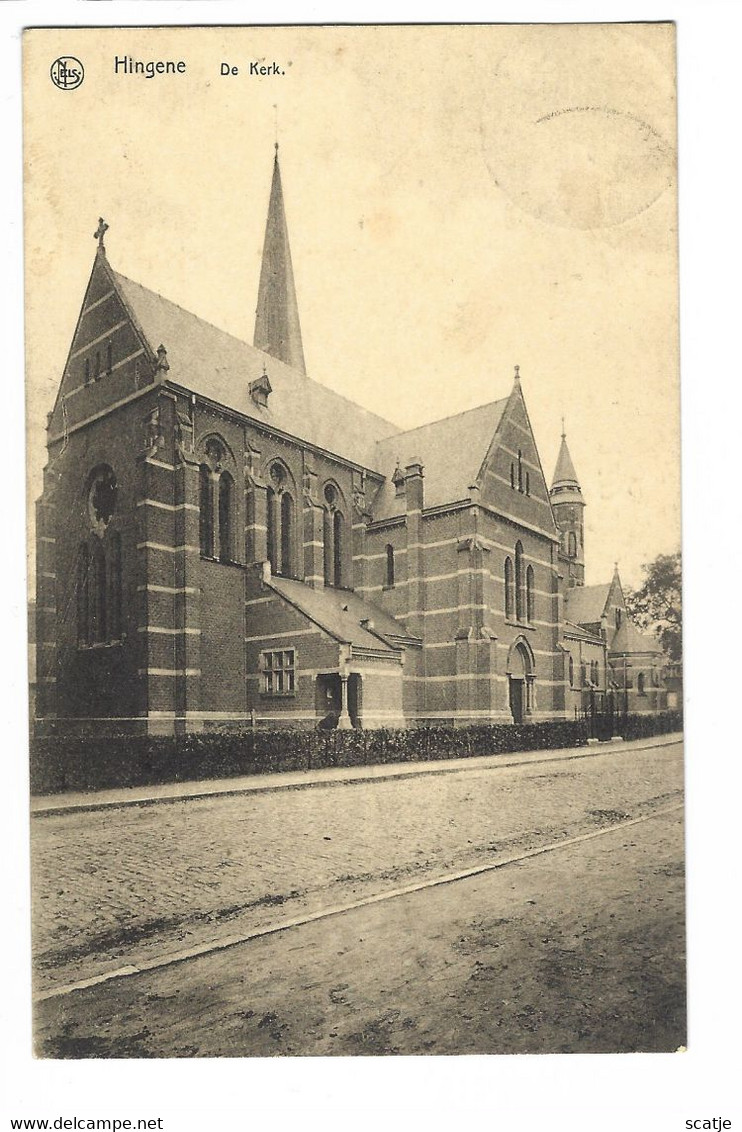 Hingene   -   De Kerk.   -   1926   Naar   Anvers - Bornem