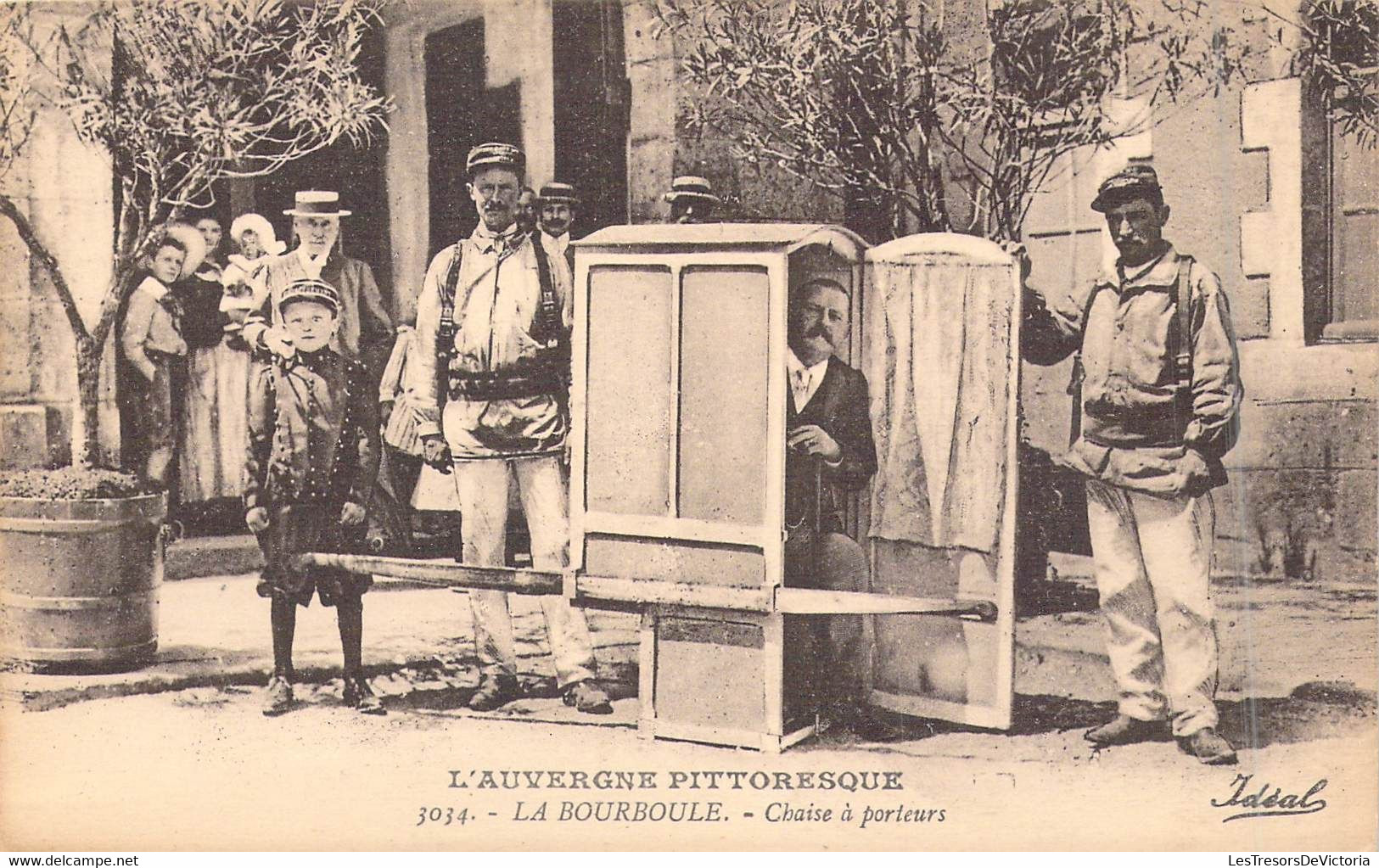 FRANCE - 63 - La Bourboule - Chaise à Porteurs - L'auvergne Pittoresque - Carte Postale Ancienne - La Bourboule