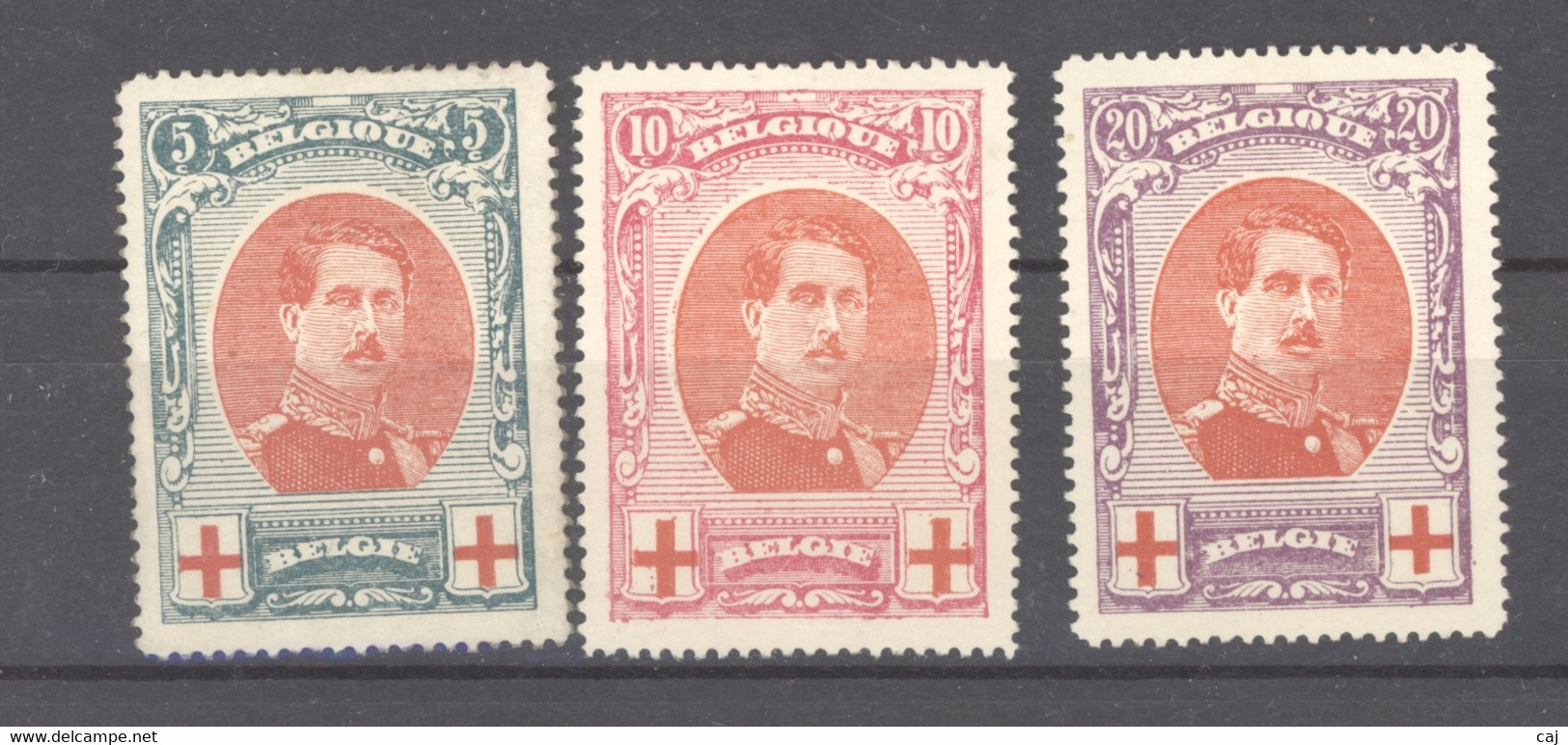 BE 0344  -  Belgique  :  COB 132-34  (*) - 1914-1915 Croix-Rouge