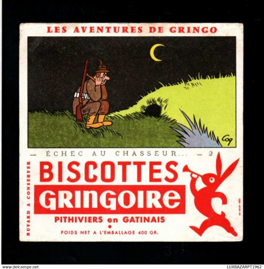 Bouard A Conserver - Biscottes Gringoire - Les Aventures De Gringo - Café & Thé