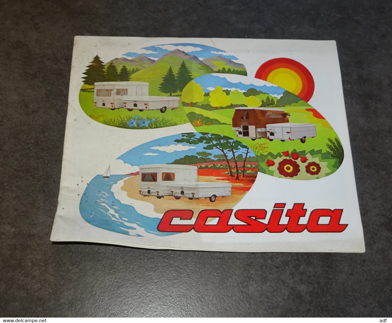 ANCIEN PROSPECTUS PUB PUBLICITAIRE CARAVANES PLIANTES CASITA CARAVANE, CAMPING, CONSTRUCTEURS A BOGNY SUR MEUSE ARDENNES - Camping