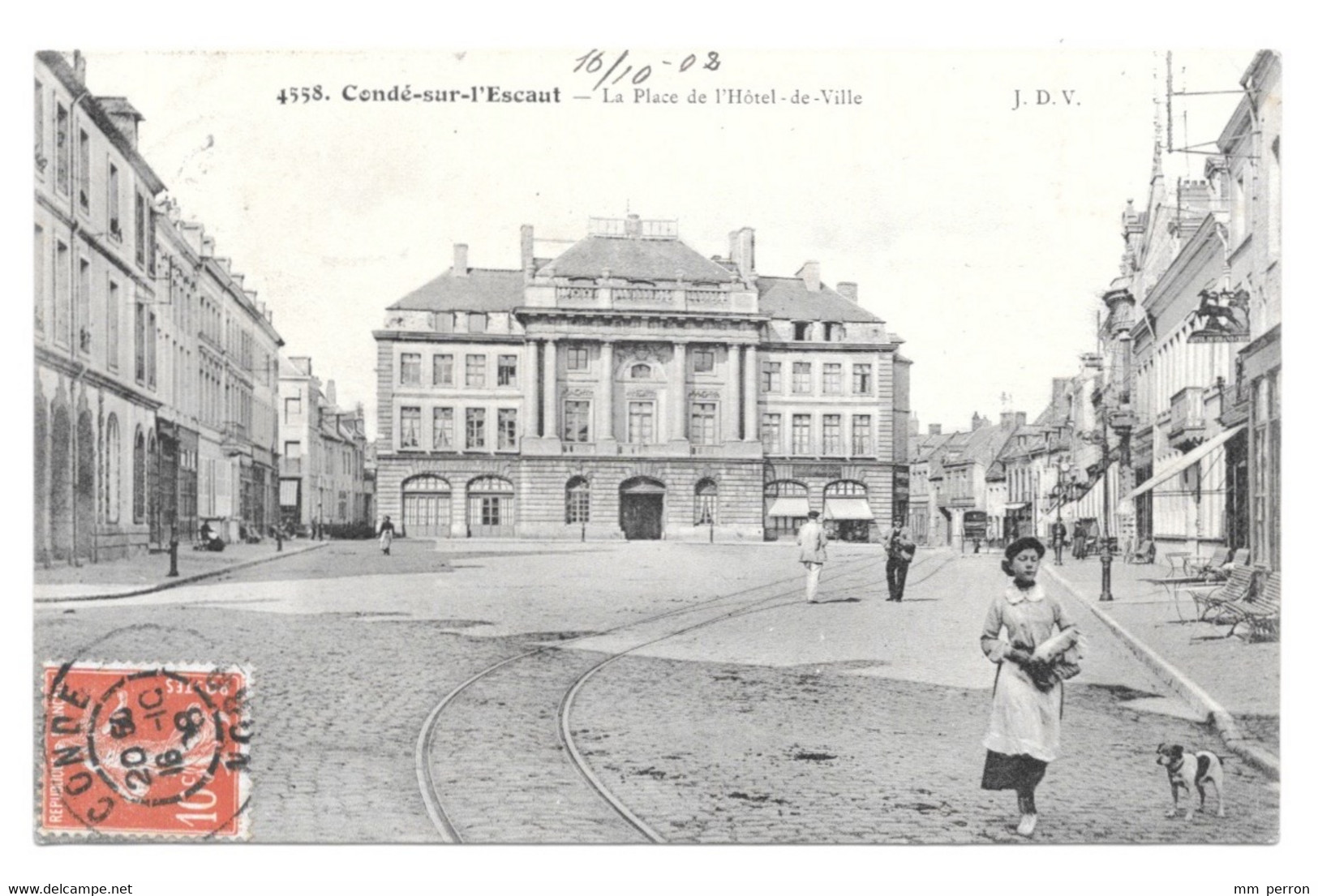 (34160-59) Condé Sur L'Escaut - La Place De L'Hotel De Ville - Conde Sur Escaut