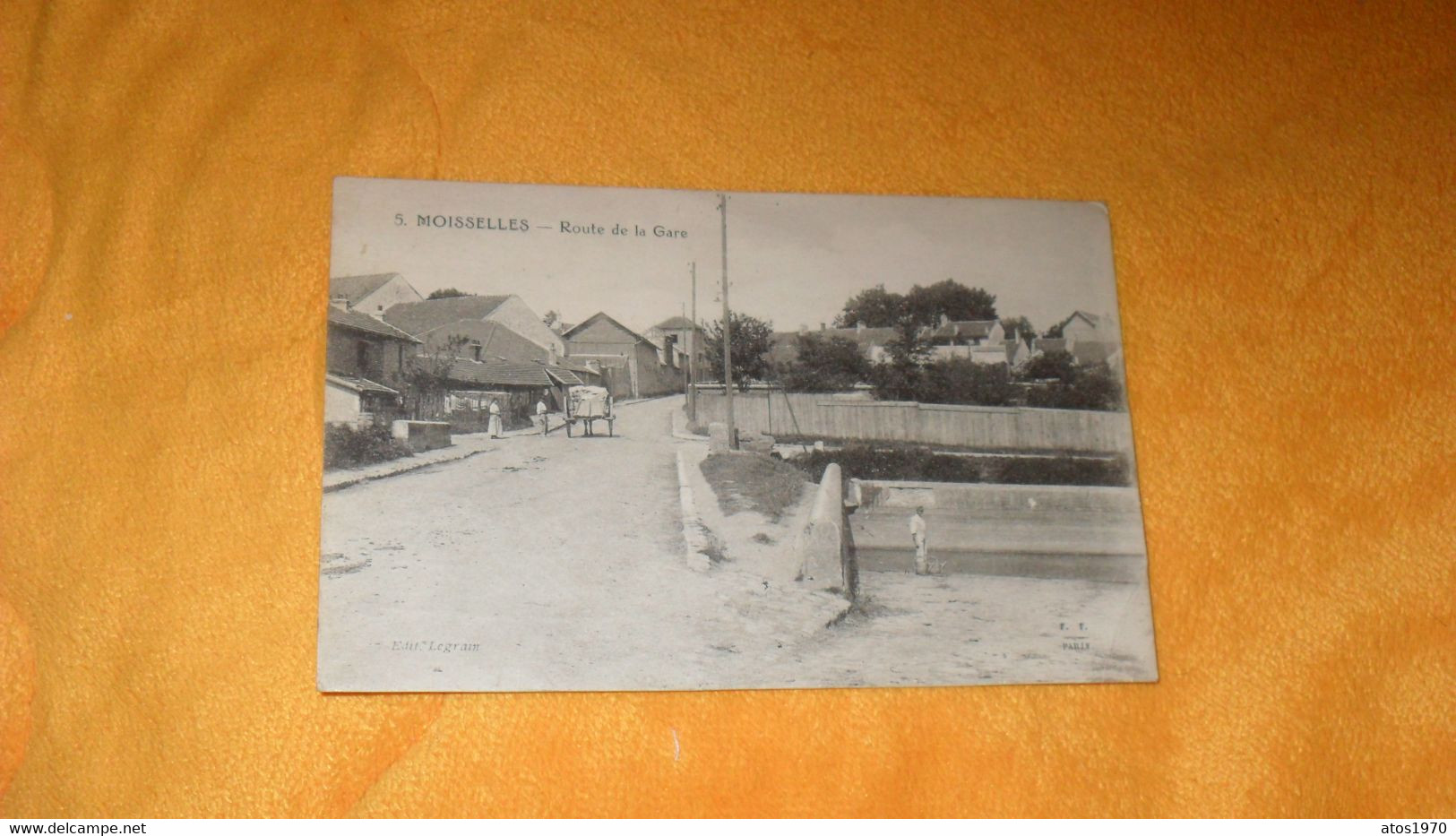 CARTE POSTALE ANCIENNE CIRCULEE DE 1939../ MOISSELLES.- ROUTE DE LA GARE...CACHETS HOPITAL PSYCHIATRIQUE DE MOISSELLES.. - Moisselles