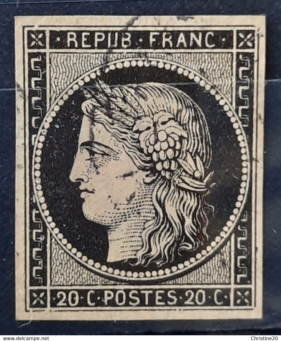 France 1849 N°3 Ob CaD TB - 1849-1850 Ceres