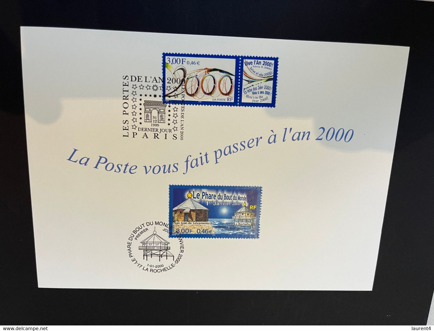 (1 P 34 B) FRANCE - 1 X LARGE Size Souvnir Folder - Bienvenue à L'An 2000 (21 X 15 Cm) - Sonstige & Ohne Zuordnung