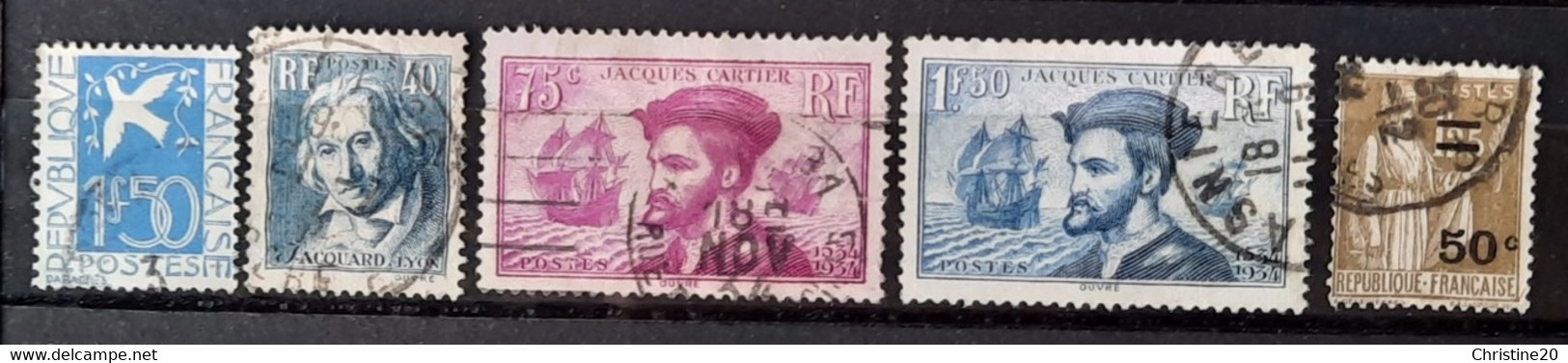 France 1934 Année Complète N°294/98 Ob TB Cote 24€ - ....-1939