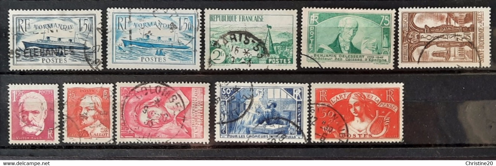 France 1935 Année Complète N°299/308 Ob TB Cote 93€ - ....-1939