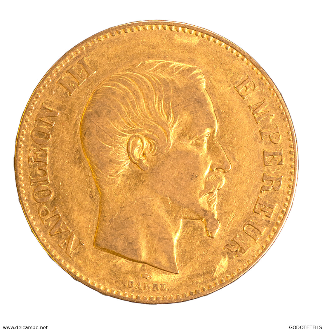 Second-Empire-100 Francs Napoléon III, Tête Nue 1855 Paris - 100 Francs-or