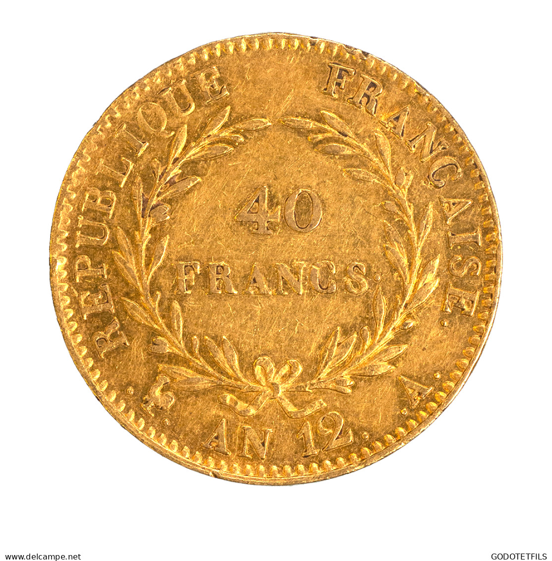 Consulat- Bonaparte Premier Consul 40 Francs An 12 (1803) Paris - 40 Francs (gold)