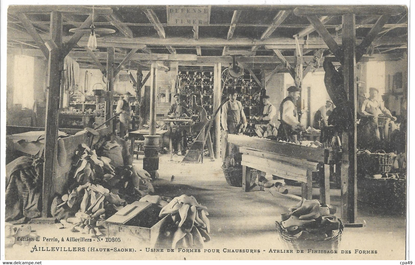 70   AILLEVILLERS  USINE DE FORMES  POUR CHAUSSURES ATELIER DE FINISSAGE DES FORMES - Autres & Non Classés