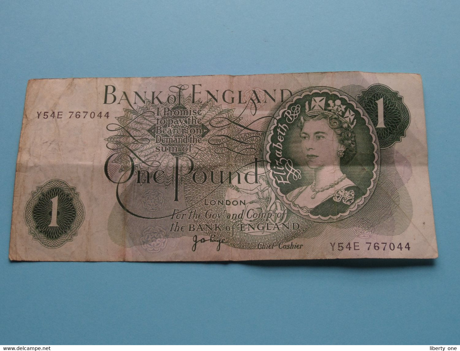 1 - One Pound £ ( Y54E 767044 - Sign Page ) >> ( See > Scans ) Circulated ! - 1 Pond